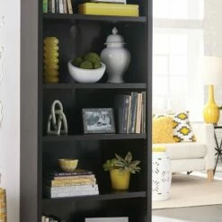 72.77" 5 Shelf Bookcase Black/Walnut - ClosetMaid -Bookshelves Sales Shop unnamed file 4582