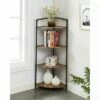 50.25" Beeme 4 Tier Corner Bookshelf Sand Black/Light Pure Copper - HOMES: Inside + Out -Bookshelves Sales Shop unnamed file 4584