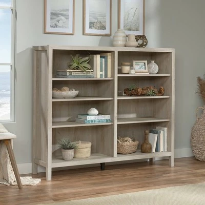 47.63" Pacific View Vertical Bookcase with 4 Adjustable Shelves Chalked Chestnut - Sauder 3 47.63" Pacific View Vertical Bookcase with 4 Adjustable Shelves Chalked Chestnut - Sauder