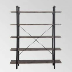 Kodiak Industrial 5 Tier Shelf - Christopher Knight Home Gray -Bookshelves Sales Shop unnamed file 4608