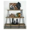 51" Metal and Wood 3 Tier Shelf V Legs Brown - Olivia & May -Bookshelves Sales Shop unnamed file 4612