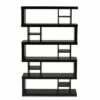 57.01" Dora Wood 5 Tier Geometric Bookshelf Dark Brown - Baxton Studio -Bookshelves Sales Shop unnamed file 4615