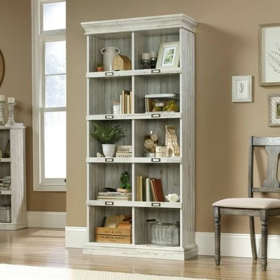 75" Barrister Lane Tall Bookcase White Plank - Sauder 3 75" Barrister Lane Tall Bookcase White Plank - Sauder