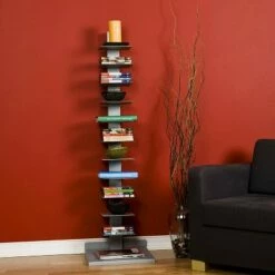 Meiyi Furniture SEI Furniture MS0895 55 Inch Freestanding Adjustable 11 Tier Modern Metal Spine Tower Book Media Shelf Decor Organizer Storage Case, Silver 8 Meiyi Furniture SEI Furniture MS0895 55 Inch Freestanding Adjustable 11 Tier Modern Metal Spine Tower Book Media Shelf Decor Organizer Storage Case, Silver -Bookshelves Sales Shop unnamed file 4631