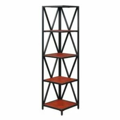 Breighton Home Tucson Metal 5 Tier Corner Bookcase - Johar Furniture Gray/black 8 Breighton Home Tucson Metal 5 Tier Corner Bookcase - Johar Furniture Gray/black -Bookshelves Sales Shop unnamed file 4635
