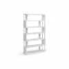 75.5" Barnes Six Shelf Modern Bookshelf White - Baxton Studio