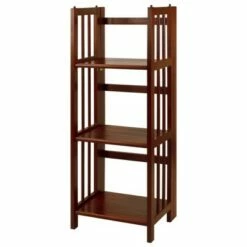 38" 3-Shelf Folding Bookcase - Flora Home Walnut -Bookshelves Sales Shop unnamed file 4649