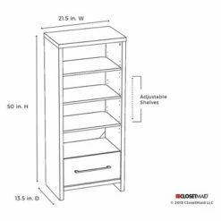 ClosetMaid 165100 Decorative Storage Tower Bookcase with Drawer, White (2 Pack) -Bookshelves Sales Shop unnamed file 4655