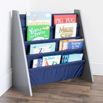 Newport Kids' Bookshelf 4 Tier Book Organizer Navy/Gray - Humble Crew 8 Newport Kids' Bookshelf 4 Tier Book Organizer Navy/Gray - Humble Crew - Image 6