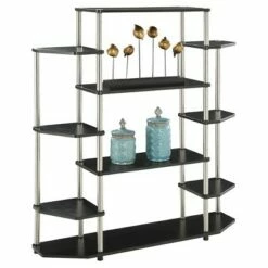 52.5" Wall Unit Bookshelf Black - Breighton Home