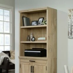 41.33" 2 Shelf Aspen Post Library Vertical Bookshelf Prime Oak - Sauder