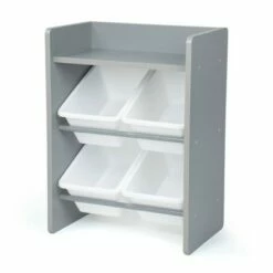 Kids' End Table Nightstand with 4 Storage Bins - Humble Crew Natural/white 14 Kids' End Table Nightstand with 4 Storage Bins - Humble Crew Natural/white -Bookshelves Sales Shop unnamed file 47