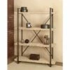 Olivia & May 67" Tall Industrial Metal and Wood Bookshelf Brown - Olivia & May -Bookshelves Sales Shop unnamed file 4712