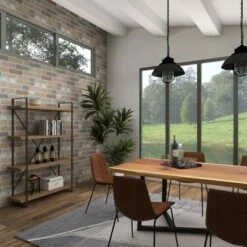 Olivia & May 67" Tall Industrial Metal and Wood Bookshelf Brown - Olivia & May -Bookshelves Sales Shop unnamed file 4723