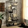 69" Dustin 6 Shelf Bookcase Dark Gray - HOMES: Inside + Out
