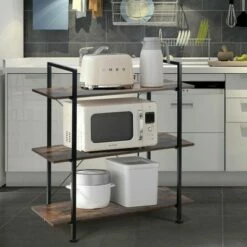 Costway 3-Tier Bookshelf Industrial Bookcase Display Shelf Storage Rack Rustic Brown -Bookshelves Sales Shop unnamed file 474