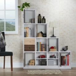 61.5" Hirsch Contemporary Bookcase White - HOMES: Inside + Out 14 61.5" Hirsch Contemporary Bookcase White - HOMES: Inside + Out -Bookshelves Sales Shop unnamed file 4767