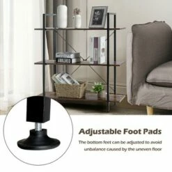 Costway 3-Tier Bookshelf Industrial Bookcase Display Shelf Storage Rack Rustic Brown -Bookshelves Sales Shop unnamed file 479