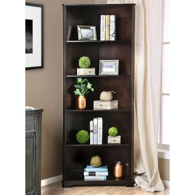78" Mcafee Contemporary 5 Tier Corner Bookshelf - HOMES: Inside + Out White 3 78" Mcafee Contemporary 5 Tier Corner Bookshelf - HOMES: Inside + Out White