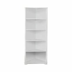 78" Mcafee Contemporary 5 Tier Corner Bookshelf - HOMES: Inside + Out White 11 78" Mcafee Contemporary 5 Tier Corner Bookshelf - HOMES: Inside + Out White -Bookshelves Sales Shop unnamed file 4804