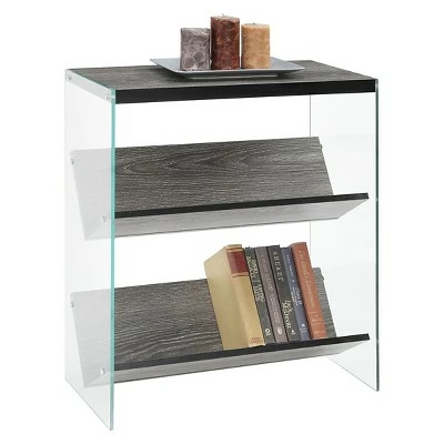 27.75" SoHo Bookcase Weathered Gray - Breighton Home 3 27.75" SoHo Bookcase Weathered Gray - Breighton Home