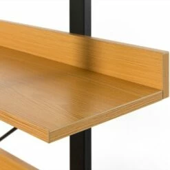 Fabulaxe Industrial 5 Shelf Wood and Metal Etagere Rustic Bookcase Free Standing Bookshelf -Bookshelves Sales Shop unnamed file 4837