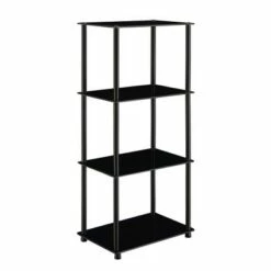 39" Designs2Go Classic Glass 4 Tier Tower - Breighton Home Clear -Bookshelves Sales Shop unnamed file 4881