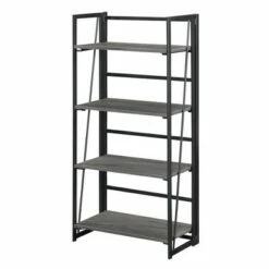Xtra Folding 4 Tier Bookshelf - Breighton Home Gray -Bookshelves Sales Shop unnamed file 4897