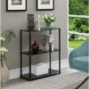 26.5" Designs2Go Classic Glass 3 Shelf Bookshelf - Breighton Home Clear -Bookshelves Sales Shop unnamed file 4910