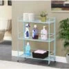 33" Xtra Storage 3 Tier Wide Folding Metal Shelf Sea Foam - Breighton Home 1 33" Xtra Storage 3 Tier Wide Folding Metal Shelf Sea Foam - Breighton Home -Bookshelves Sales Shop unnamed file 4914