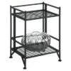 20.25" 2 Tier Folding Metal Shelf Black - Breighton Home -Bookshelves Sales Shop unnamed file 4920