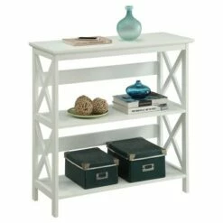 32.5" Oxford 3 Tier Bookcase White - Breighton Home