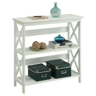 32.5" Oxford 3 Tier Bookcase White - Breighton Home 3 32.5" Oxford 3 Tier Bookcase White - Breighton Home