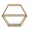 17" Lepley Modern Glam Handcrafted Glass 2 Shelf Hexagonal Decorative Shelf Antique Gold - Christopher Knight Home 1 17" Lepley Modern Glam Handcrafted Glass 2 Shelf Hexagonal Decorative Shelf Antique Gold - Christopher Knight Home -Bookshelves Sales Shop unnamed file 4941