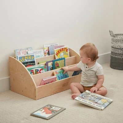 ECR4Kids Birch Toddler Book Display Stand, 4-Shelf Wood Book Shelf for Kids 6 ECR4Kids Birch Toddler Book Display Stand, 4-Shelf Wood Book Shelf for Kids - Image 4