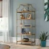 70.88" 5 Shelves International Lux Metal Frame Bookcase Sindoori Mango - Sauder -Bookshelves Sales Shop unnamed file 4950