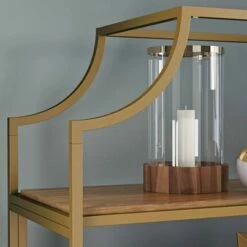 70.88" 5 Shelves International Lux Metal Frame Bookcase Sindoori Mango - Sauder -Bookshelves Sales Shop unnamed file 4951