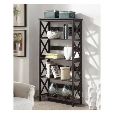 Oxford 5 Tier Bookcase Espresso - Breighton Home 3 Oxford 5 Tier Bookcase Espresso - Breighton Home