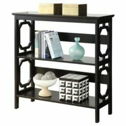 Breighton Home Omega 3 Tier Bookcase 32.5" Black - Convenience Concepts®
