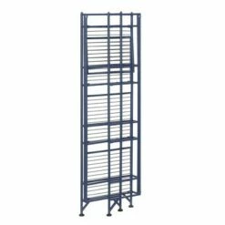 45" Xtra Storage 4 Tier Folding Metal Shelf Cobalt Blue - Breighton Home -Bookshelves Sales Shop unnamed file 4983