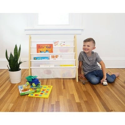 Modern Sling Bookshelf Natural/White - WildKin 4 Modern Sling Bookshelf Natural/White - WildKin - Image 2