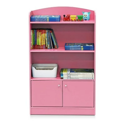 Furinno KidKanac Bookshelf Bookcase with 3 Shelves and Storage Cabinet for Bedroom, Living Room or Playroom Organization, Pink 4 Furinno KidKanac Bookshelf Bookcase with 3 Shelves and Storage Cabinet for Bedroom, Living Room or Playroom Organization, Pink - Image 2