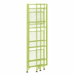 45" Xtra Storage 4 Tier Folding Metal Shelf Lime - Breighton Home -Bookshelves Sales Shop unnamed file 5016
