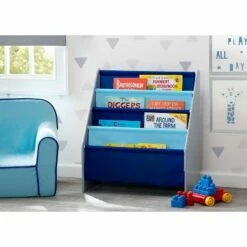 Delta Children Sling Book Rack Bookshelf for Kids' Blue/yellow/red