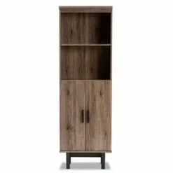 73" 2 Door Arend Two-Tone Wood Bookshelf Brown - Baxton Studio 12 73" 2 Door Arend Two-Tone Wood Bookshelf Brown - Baxton Studio -Bookshelves Sales Shop unnamed file 5038