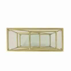 Kokesh Modern Glam Tempered Glass 3 Shelf Asymmetrical Bookcase Gold - Christopher Knight Home -Bookshelves Sales Shop unnamed file 5050