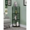 46.5" Designs2Go Classic Glass 4 Tier Corner Shelf - Breighton Home Black -Bookshelves Sales Shop unnamed file 5055