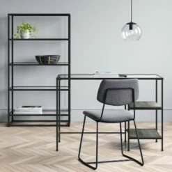 58.25" 5 Shelf Ada Bookshelf with Glass Shelves and Metal Frame - Project 62™