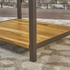 Roney 17" Bookcase with Rustic Metal Finished Iron Accents - Natural - Christopher Knight Home 7 Roney 17" Bookcase with Rustic Metal Finished Iron Accents - Natural - Christopher Knight Home -Bookshelves Sales Shop unnamed file 5063