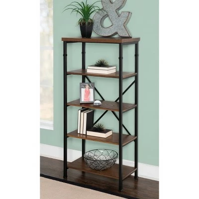 54" Austin Bookshelf Brown - Linon 3 54" Austin Bookshelf Brown - Linon